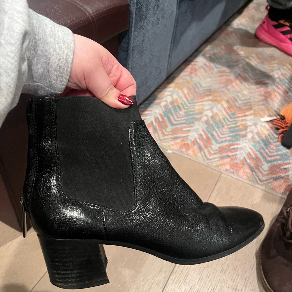Aquatalia Black Leather Ankle Booties - Picture 2 of 3